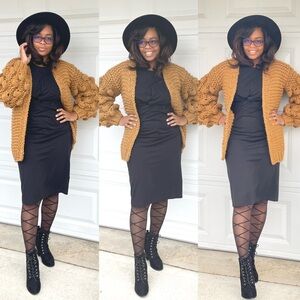 Chicwish Chunky Knit Cardigan - Tan